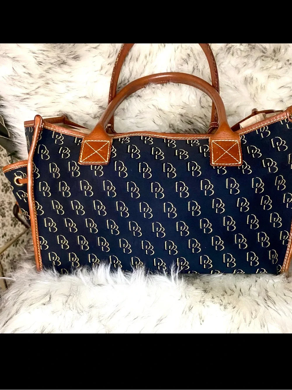 Vintage 2001 Dooney & Bourke Signature Monogram Tote & Wallet Set - USA Made - Picture 1 of 8